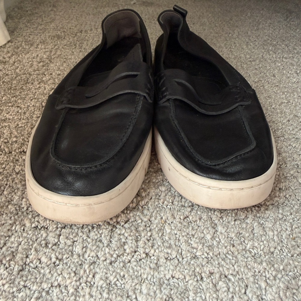 Vionic Uptown Black Leather Penny Loafer Lug Sole Platform Shoes Womens 9 - Picture 3 of 9